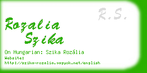 rozalia szika business card
